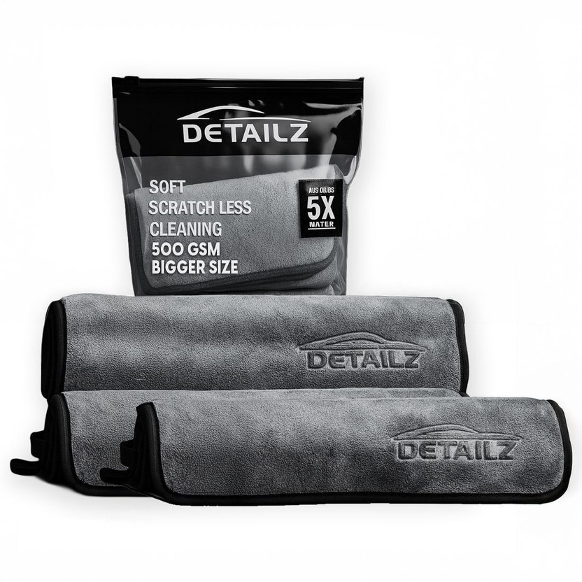 DETAILZ Microfiber, Fabric Vehicle Washing  Cloth(Pack Of 3, 600 GSM)