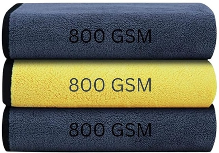 PITRADEV Microfiber Cloth 800 GSM Soft Ultra Absorption40x40cm,for Home Cleaning,Car Bike Wet and Dry Microfiber Cleaning Cloth(3 Units)