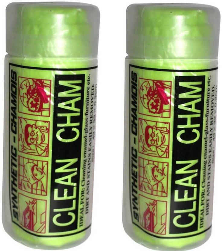 CLEAN CHAM Chamois Leather Vehicle Washing  Cloth(Pack Of 2)