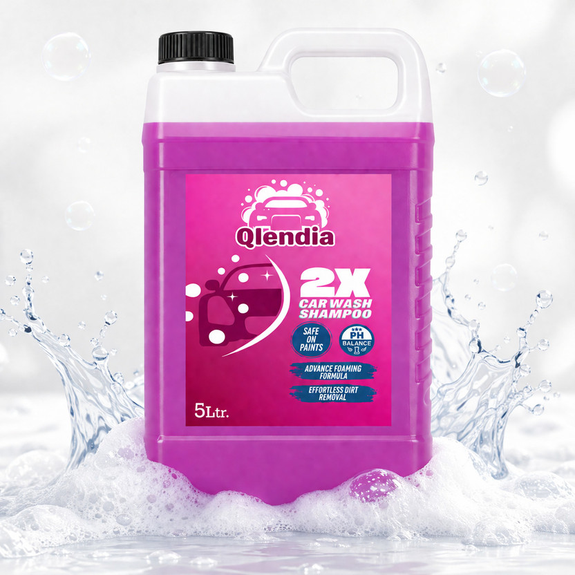 Qlendia High Foaming Car Wash Shampoo With Added Silicones For Spot Cleaning Car Washing Liquid(5000 ml)