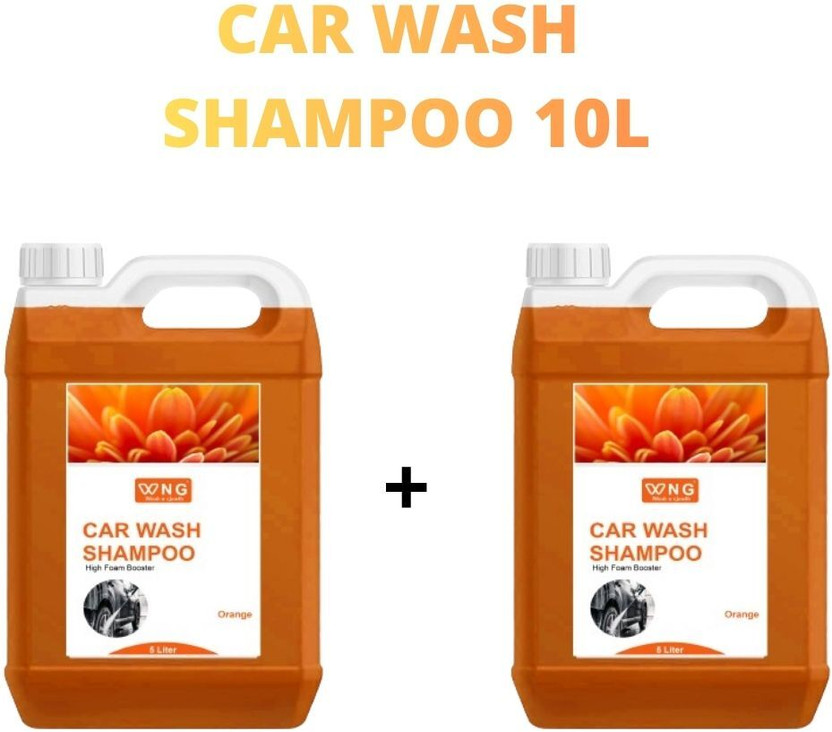 WNG Car Wash Liquid Shampoo 10 Litre | Foam Booster Car Cleaner Car Washing Liquid(10000 ml)