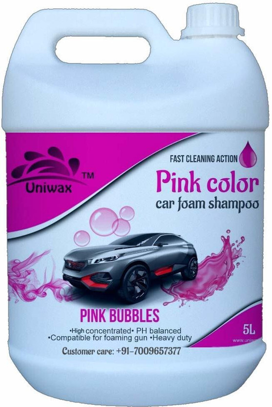 uniwax pink car foam shampoo 5kg Car Washing Liquid(5000 ml)