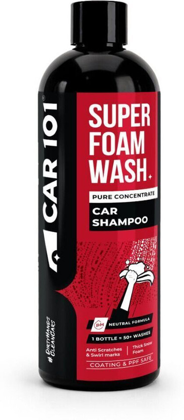 Car 101 Super Foam Wash Car Shampoo 300ML |Aquatic Fragrance|High Concentrate Car Washing Liquid(300 ml)