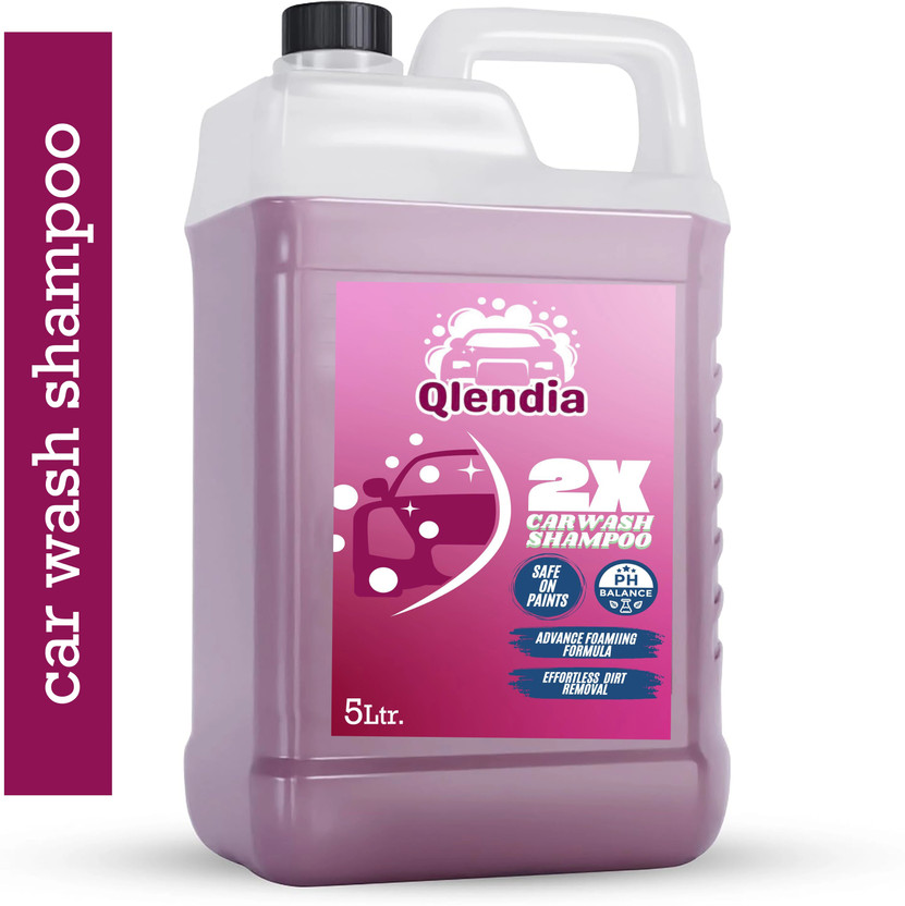 Qlendia High Foaming Car Wash Shampoo With Added Silicones For Spot Cleaning Car Washing Liquid(5000 ml)