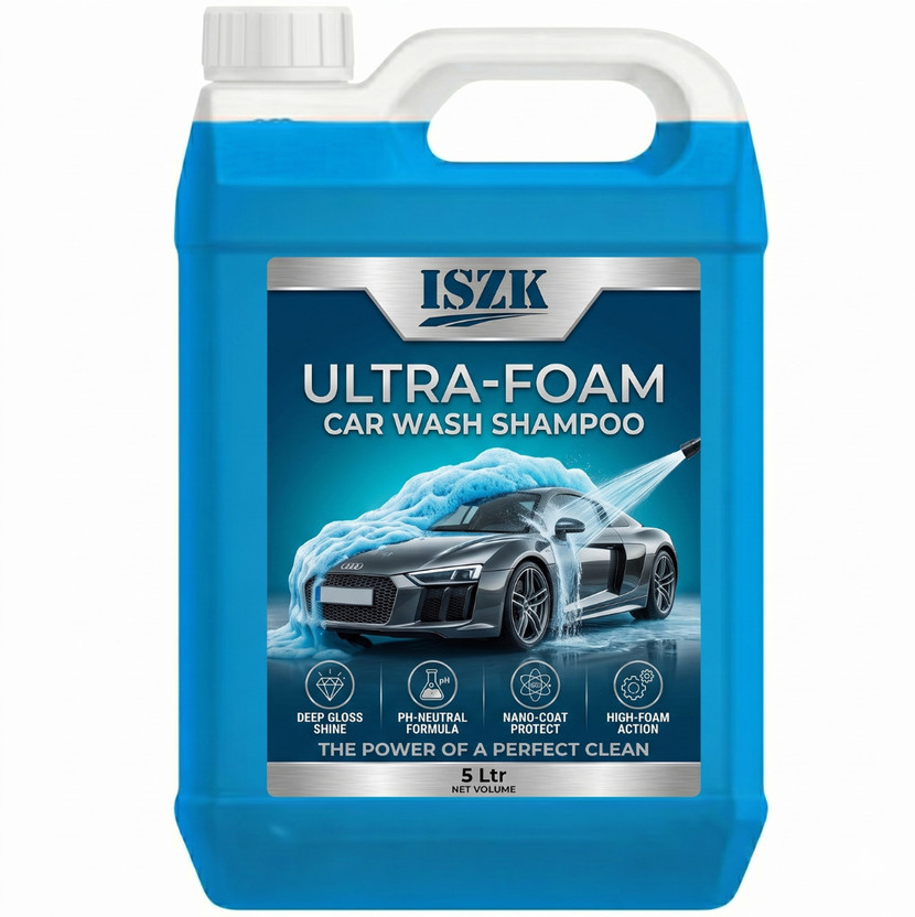 ISZK Car Wash Shampoo 5L Crystal Bright Car Wash Cleaning Solution Car Washing Liquid(5000 ml)