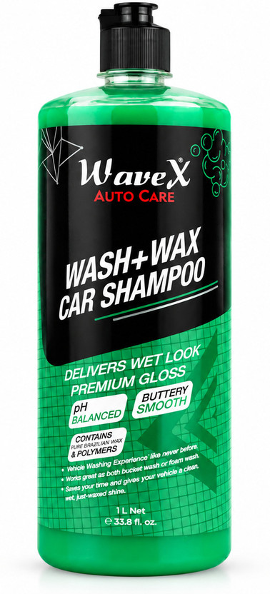 Wavex Wavex Wash and Wax Car Shampoo 1 LTR Gives Wet Look Shine, pH Neutral - Leaves No Water Spots Car Washing Liquid(1000 ml) - Flipkart Deal