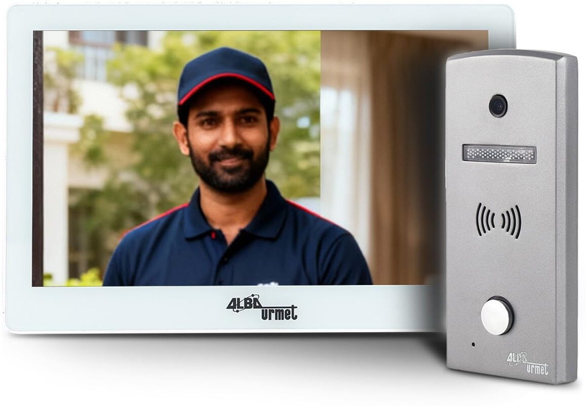 alba urmet WiFi Video Door Phone | 7” Touch, HD Camera Video Door Phone(Wired Single Way)