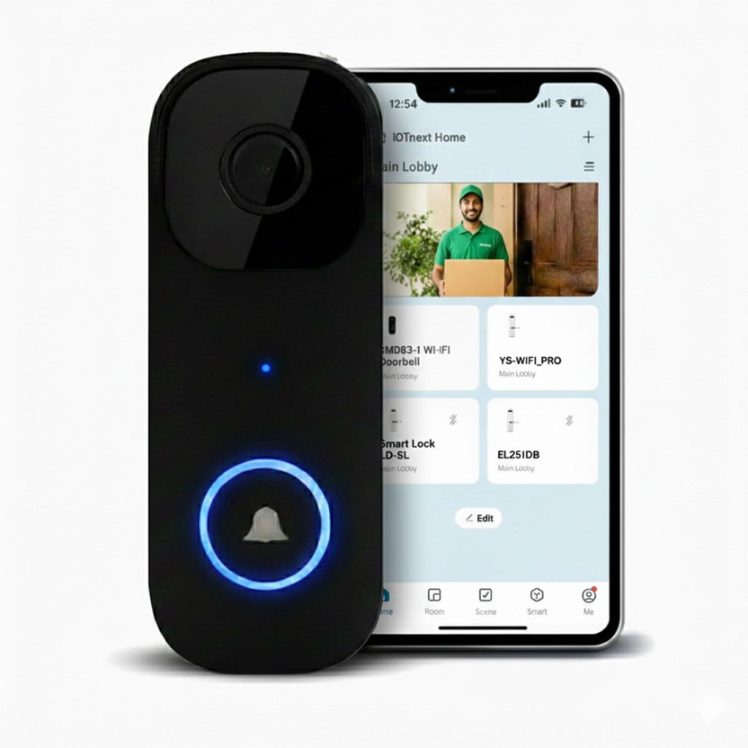alba urmet Smart Chime, WiFi 2.4GHz & Free Installation Video Door Phone(Wireless Single Way)