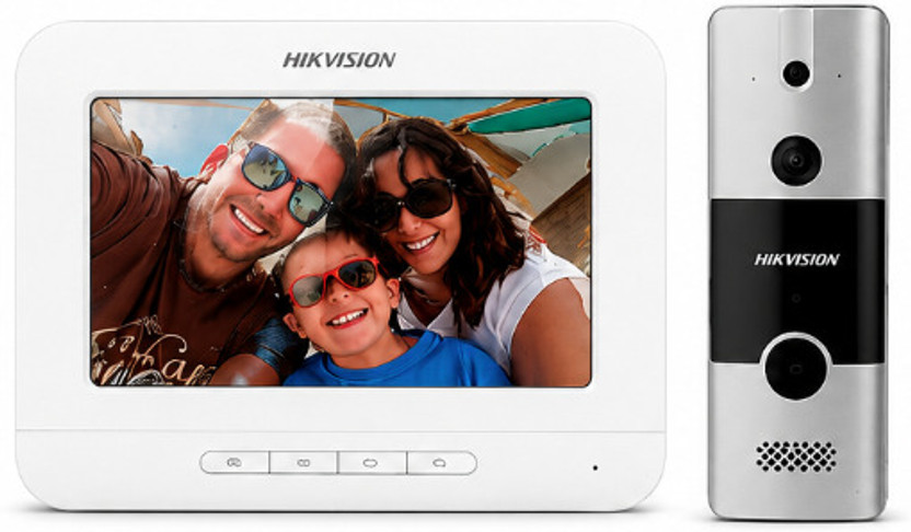 HIKVISION |DS-KIS204T|7" TFT LCD Screen|1080p Resolution | Built In Mic & Loudspeaker| Video Door Phone(Wired Single Way)