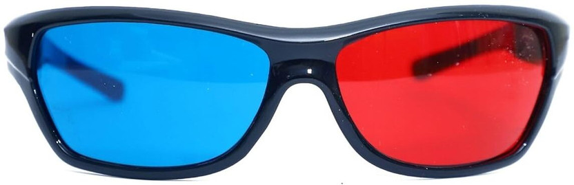 TRONICS INDIA Red Cyan 3D Glasses for 3D Videos Movies & Images with 16 Page 3D Booklet Video Glasses(Red Blue)