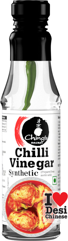 Ching's Secret White Vinegar, With Green Jwala Chilli, Bold & Intense Vinegar(170 ml)