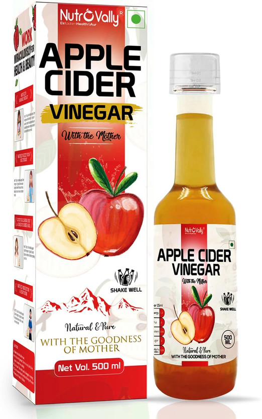 NutroVally Apple Cider Vinegar for Weight Loss With Mother Unfiltered And Undiluted Vinegar(500 ml)