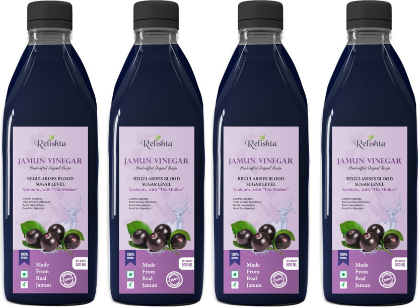 Relishta Relishta Jamun Vinegar with Mother Vinegar (Pack of 4) Vinegar(4 x 500 ml) - Flipkart Deal