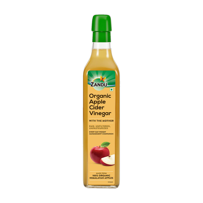 ZANDU Organic Apple Cider Vinegar|Supports Healthy Weight|100% Organic Vinegar(500 ml)