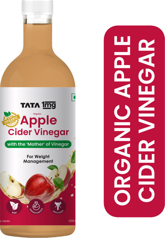 TATA 1mg Organic Apple Cider Vinegar with the Mother of Vinegar Vinegar(500 ml)