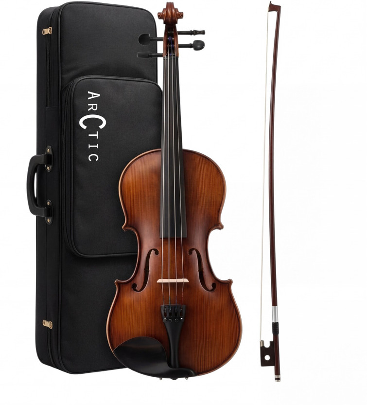 Arctic AR-SVK-01 | Arctic Apex 4/4 Violin With Bow, Rosin, Hard Case 4/4 Classical (Modern) Violin(Antique Matte Dark Brown Yes)