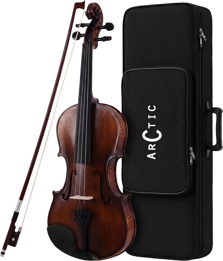 Arctic AR-SVK-01 | Arctic Apex 4/4 Violin With Bow, Rosin, Hard Case 4/4 Classical (Modern) Violin(Antique Matte Dark Brown Yes)
