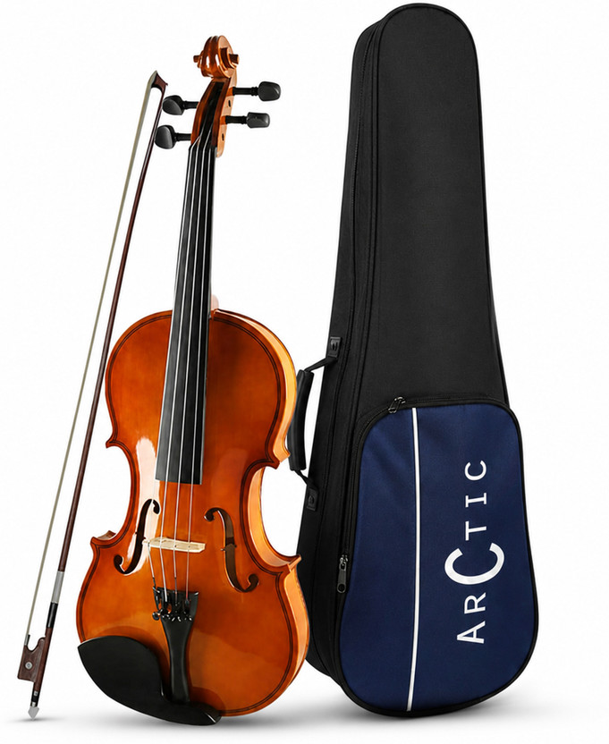Arctic Violin Set with Bow & Rosin 4/4 Classical (Modern) Violin(Brown Yes)