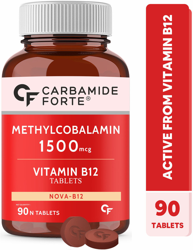 CARBAMIDE FORTE Vitamin B12 Supplements 1500 mcg Tablets | Helps Convert Food Into Energy(90 No)