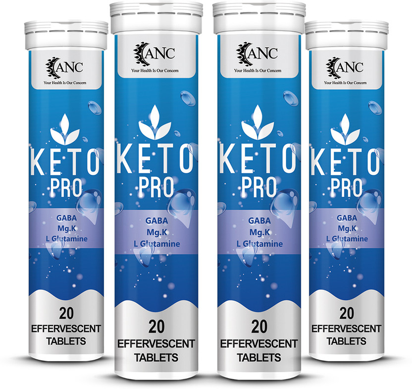 ANC Keto Pro For weight Loss With Effervescent Water Soluble Pack of 4(4 x 20 Tablets)