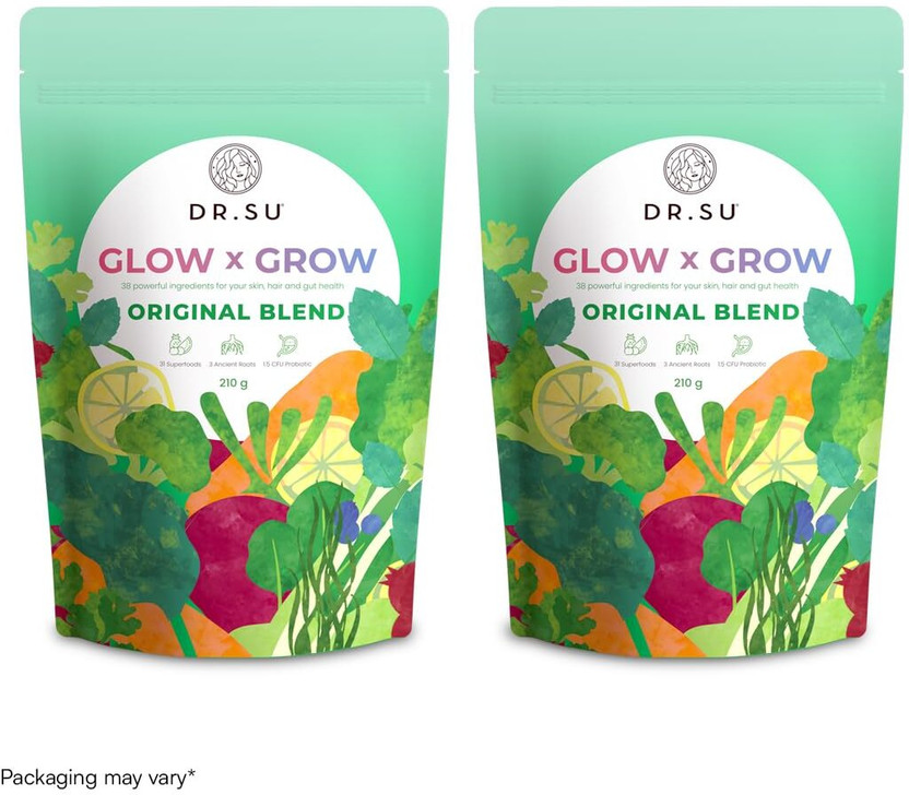 Dr.Su Glow X Grow Original Blend Powder For Men and Women(2 x 210 g)