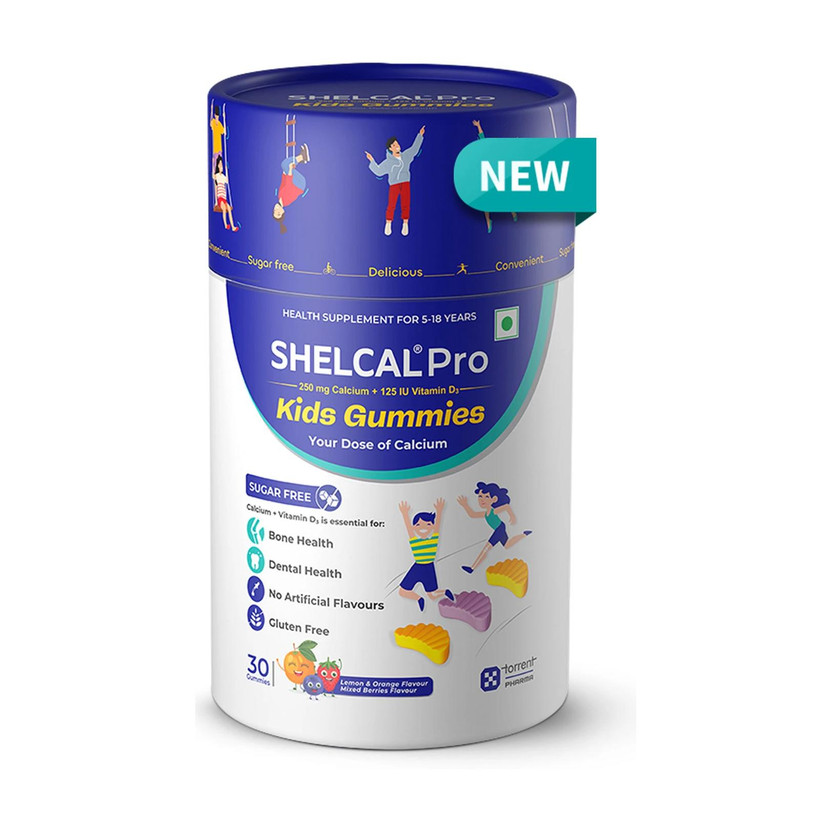 Shelcal Shelcal Pro Kids Sugar Free Calcium Gummies | Ca & Vit D3 for Bone & Dental Health(30 No) - Flipkart Deal