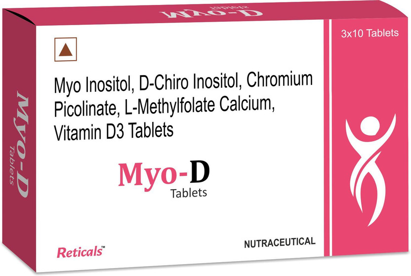 Reticals PCOS, PCOD management for women | Myo-inositol,D-Chiro Inositol,(Pack of 30)(30 x 1 Tablets)
