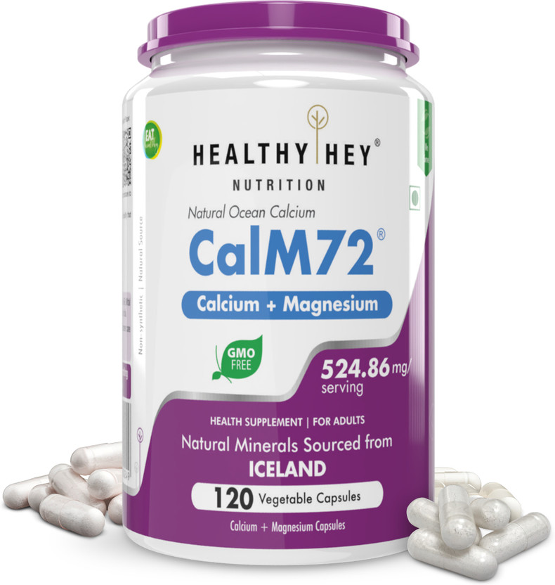 HealthyHey Nutrition 100% Natural Ocean Calcium & Magnes(535 mg)