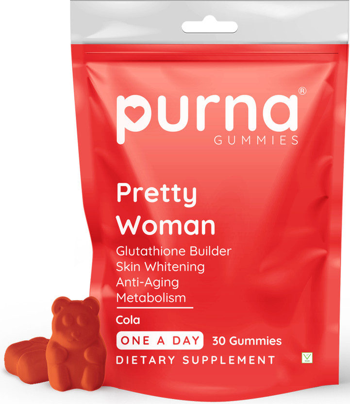 Purna Gummies Glutathione Cola Flavor Gummies For Skin Whitening & Immune Booster(30 No)