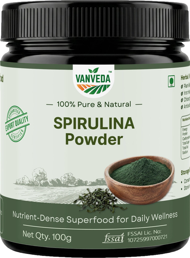 Vanveda Organic Spirulina Powder 100g Natural Nutritional Powder(100 g)