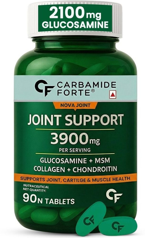 CARBAMIDE FORTE Joint Support Supplement with 3900mg Vitamins & Glucosamine Tablet(90 Tablets)