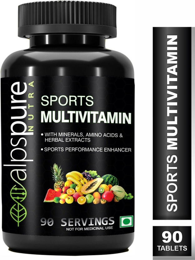 ALPSPURE Nutra Sports Multivitamin, Health Booster with Herbal Extracts and Minerals(90 Tablets)