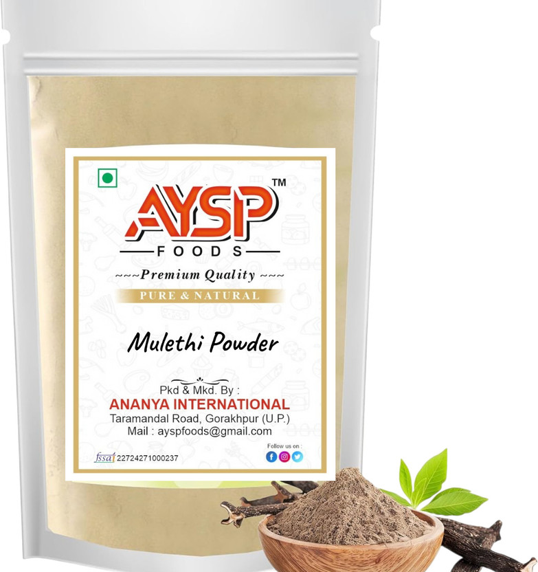 AYSP Mulethi Powder For Face & Eating| Licorice Powder | Yashtimadhu(100 gm)(100 g)