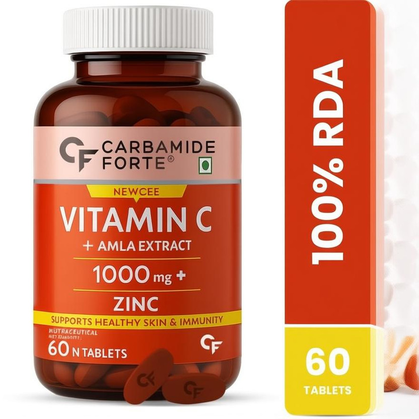 CARBAMIDE CARBAMIDE FORTE Vitamin C Tablets For Skin 1000mg With Amla Extract & Zinc | Supports Immunity(60 Tablets) - Flipkart Deal