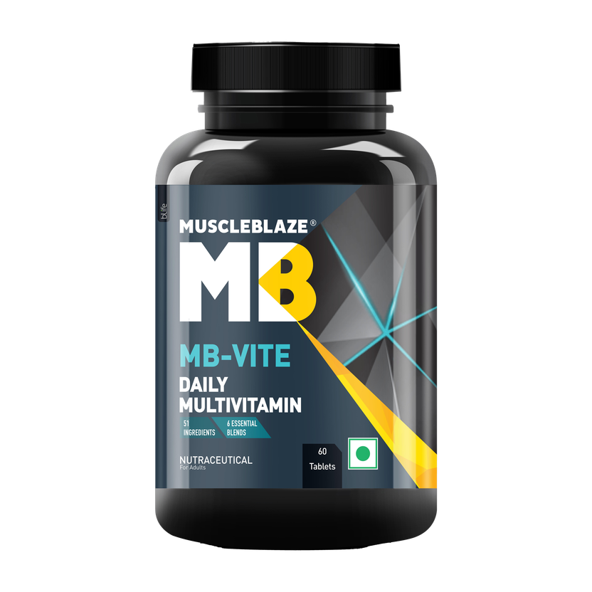 MUSCLEBLAZE MB-Vite Daily Multivitamin with 51 Ingredients & 6 Blends(60 Tablets)