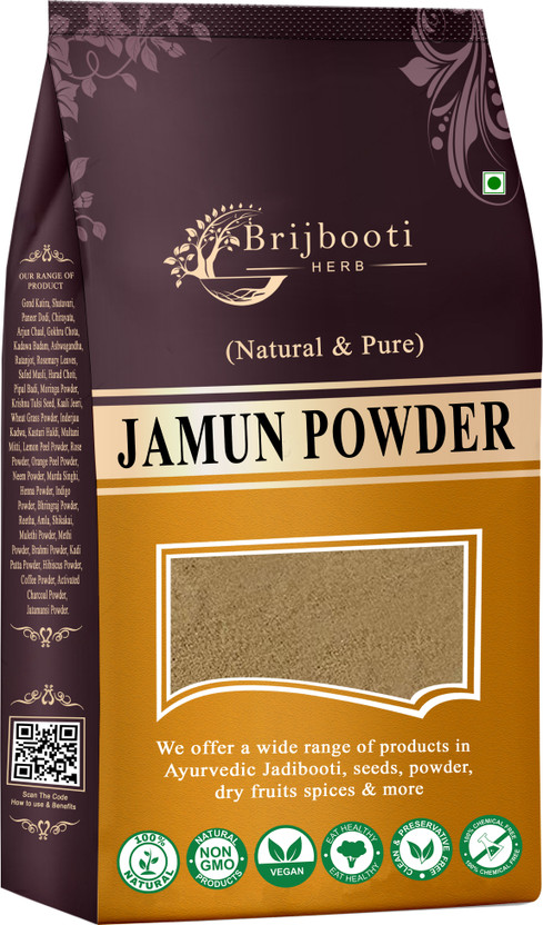 BrijBooti Jamun Seed Powder | Jamun beej Powder | Jamun Guthli Powder| Blackberry(800 g)