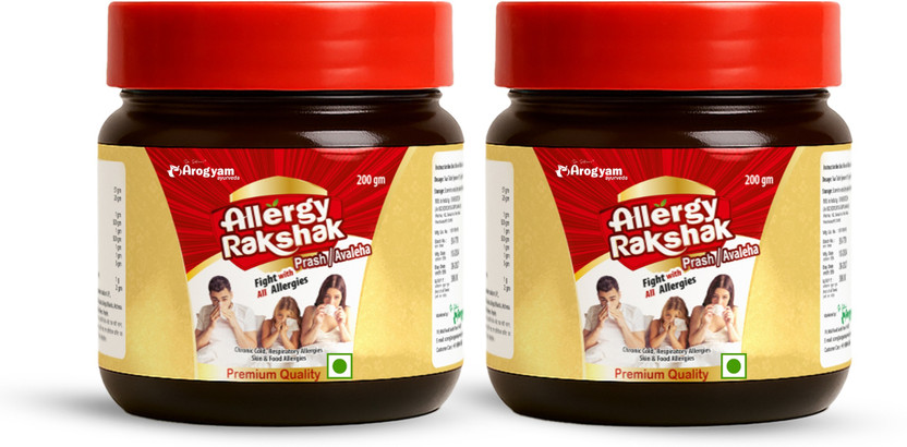 Dr.Satnam's Arogyam Ayurveda Allergy Rakshak Avaleha Immunity Booster Combo Chyawanprash Builds Strength(2 x 200 g)