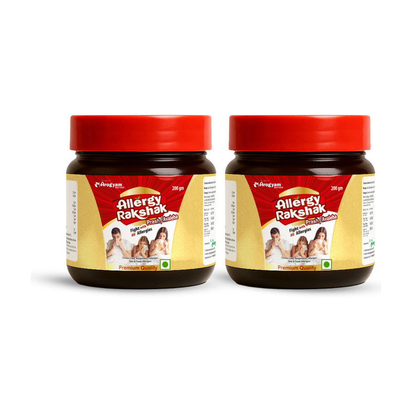 Dr.Satnam's Arogyam Ayurveda Allergy Rakshak Avaleha Immunity Booster Combo Chyawanprash Builds Strength(2 x 200 g)