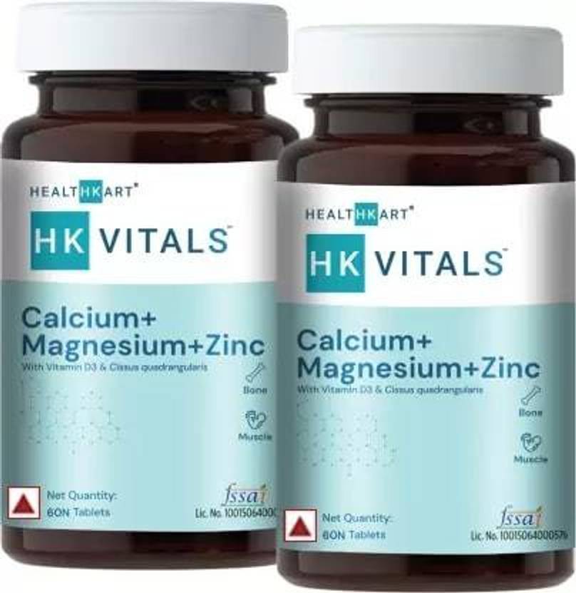 HEALTHKART HK Vitals Calcium+Magnesium+Zinc & Vitamin D3, Bone Health