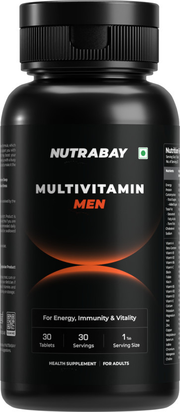 Nutrabay Pro Active Multivitamin for Men, Enhances Energy, Stamina & Immunity(30 Tablets)