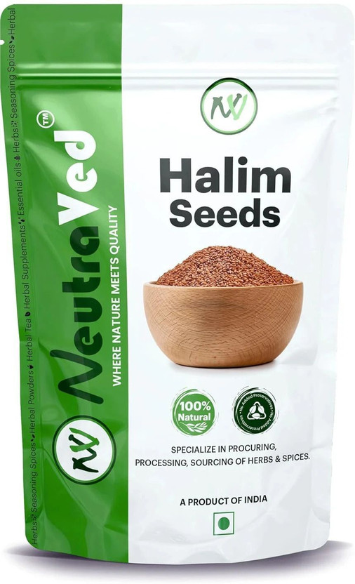 NeutraVed Halim Seeds Aliv Seeds for Eating Superfood & Hair Growth Asalio seeds(350 g)