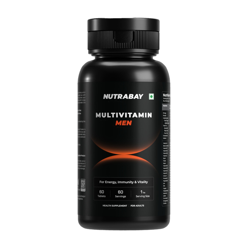Nutrabay Pro Active Multivitamin for Men, Enhances Energy, Stamina & Immunity(60 Tablets)