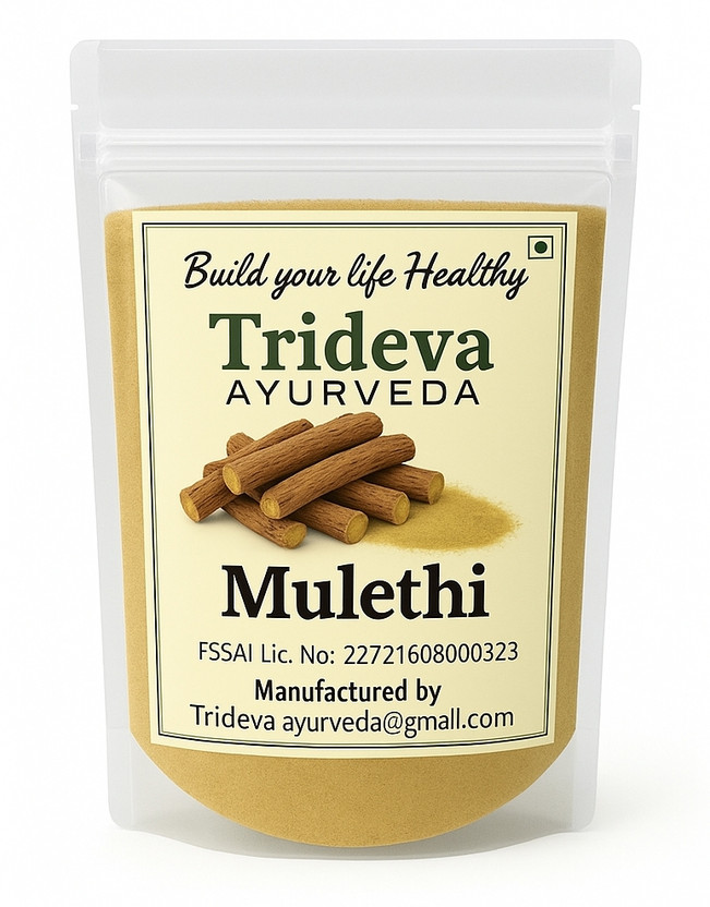 TRIDEVA AYURVEDA Mulethi Powder Natural Immunity Booster for Cough & Cold Good for Digestion(200 g)