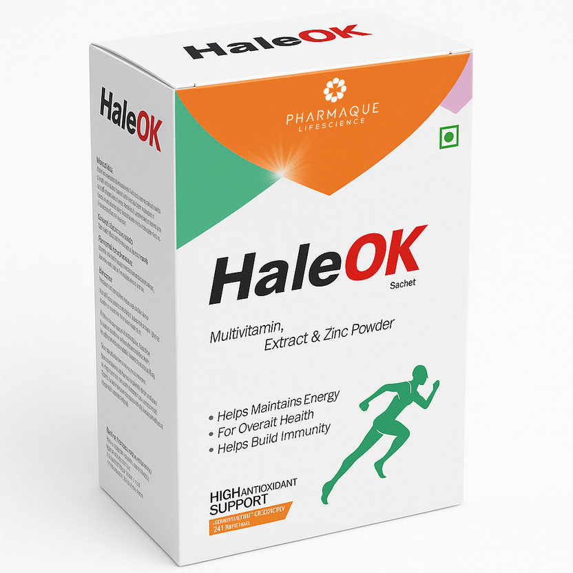 PHARMAQUE LIFESCIENCE Hale Ok Sachet Maintains Energy pack of 10(50 g)