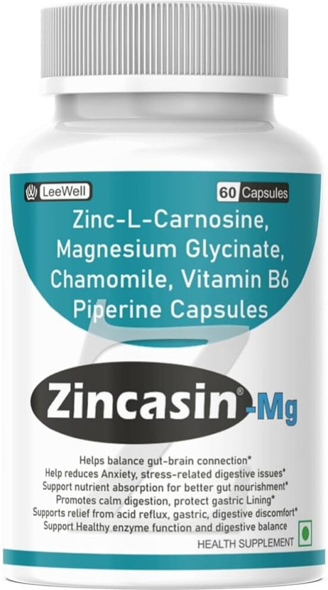 zincasin zincasin Zinc Carnosine, Magnesium glycinate, Chamomile, Vitamin B6 – 60 CapS(60 Capsules) - Flipkart Deal