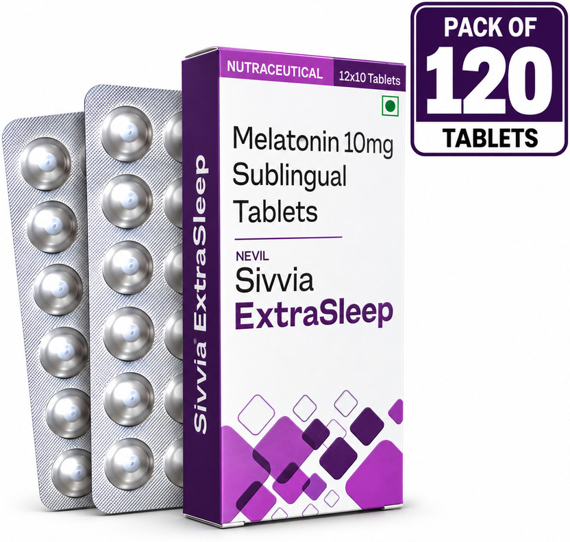 Nevil Melatonin 10mg Sublingual Tablets for Sleep Support(12 x 0.83 mg)