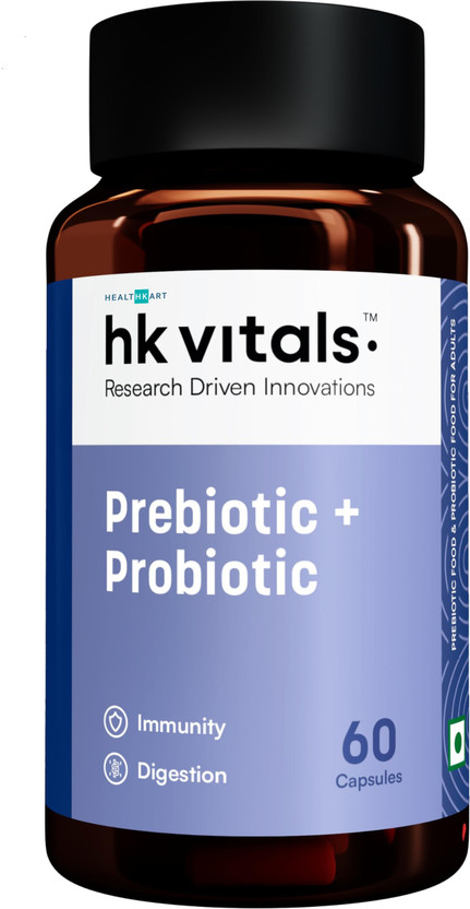 HEALTHKART hk vitals Pre & Probiotics, Probiotic Supplement For Men and Women(60 Capsules)