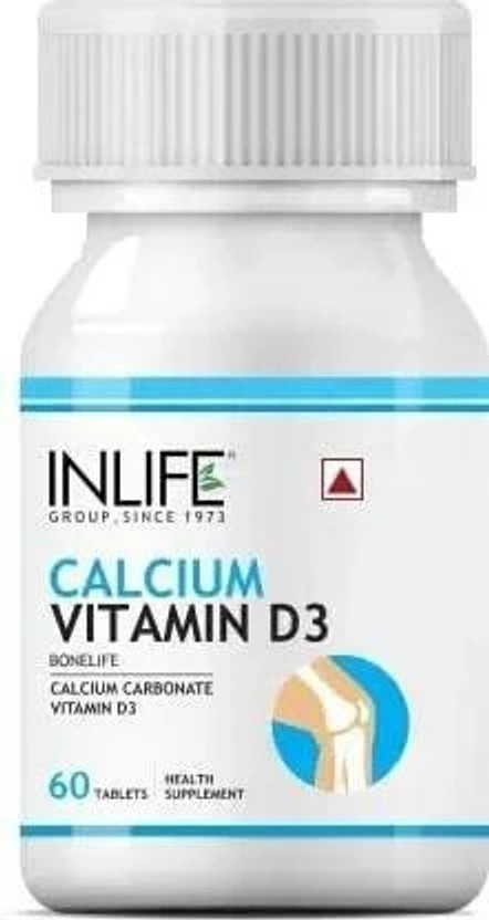 INLIFE INLIFE Calcium Vitamin D3 for Healthy Bone & Joint Health(60 Tablets) - Flipkart Deal