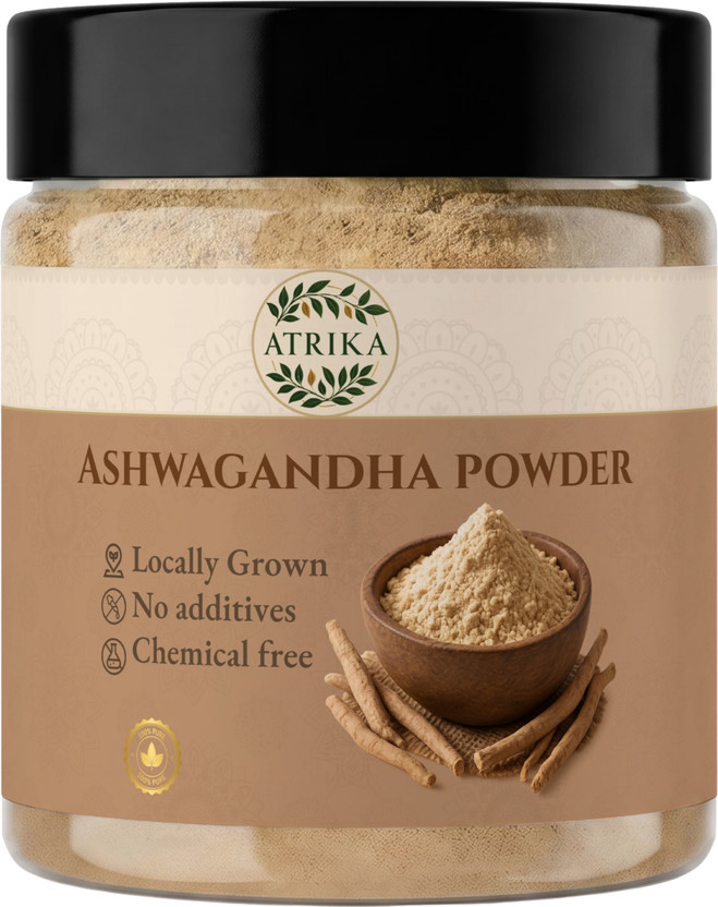 Atrika Ashwagandha Powder | Pure Root Powder for Stress Relief & Strength(150 g)