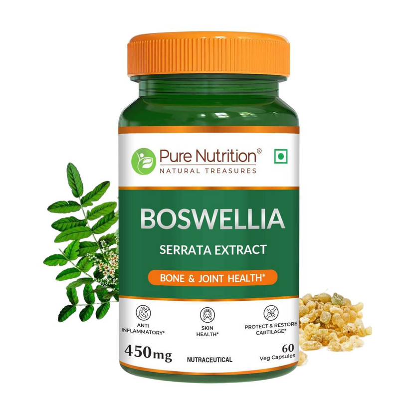 Pure Pure Nutrition Boswellia Serrata 450mg| Supports Joint & Bone Health(60 Capsules) - Flipkart Deal
